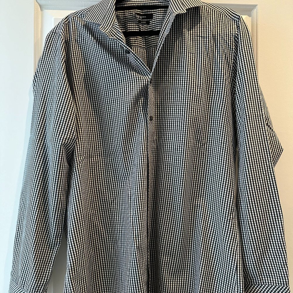 Bar III Black Paid Button Shirt